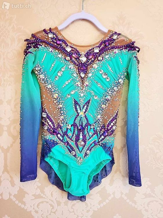 Sxiwei Damen Ballett Body - Langarm Gymnastik Leotard Mit Strass