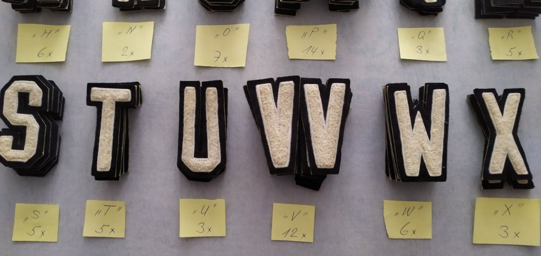 Kit bricolage: 20 Aufnähbuchstaben  Höhe 7 cm – Nuovo (secondo la descrizione) da Chezard St-Martin venduto da Loucail 4
