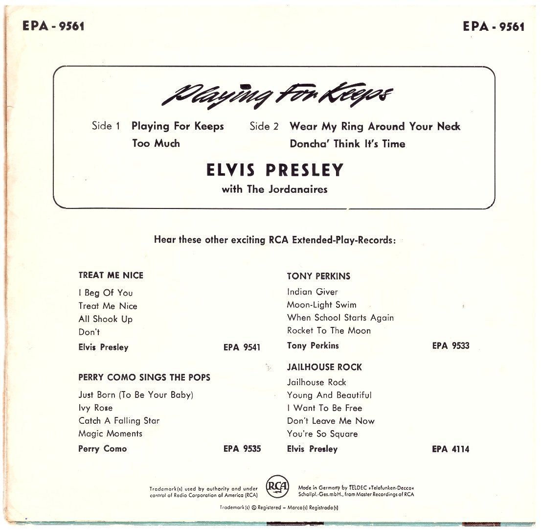 Vinyles: ELVIS PRESLEY (EP) – D'occasion à Bassersdorf par house-of-vinyl 1