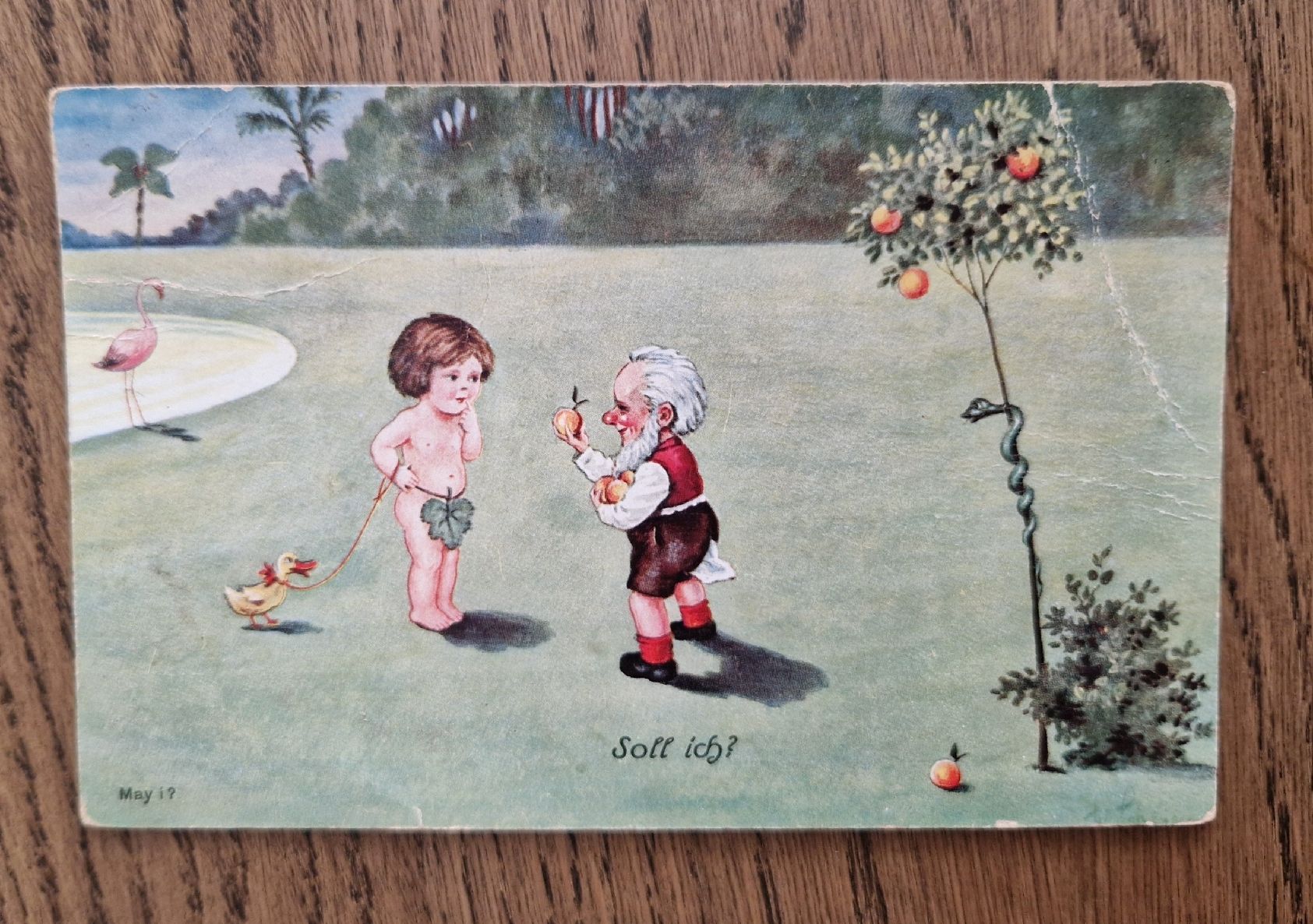 Cartoline postali: Humorkarte "Soll ich?"  1930 – Usato da Ebikon venduto da Donar50
