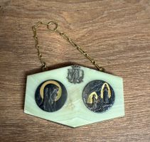 Antikes religiöses Wandrelief, Marmor & Bronze, Top!