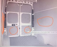 Tôles de protections en alu pour intérieur Fiat Ducato