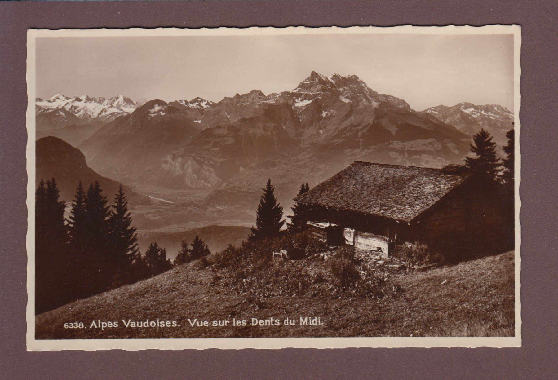 Ansichtskarten: ALPES VAUDOISES - Dents du Midi – Gebraucht aus Pully von nicecards