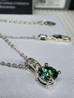 Collier argent avec diamant de moissanite de 1 ct certifié