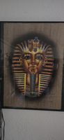 Framed Tutankhamun Papyrus Painting - Ancient Egypt Art