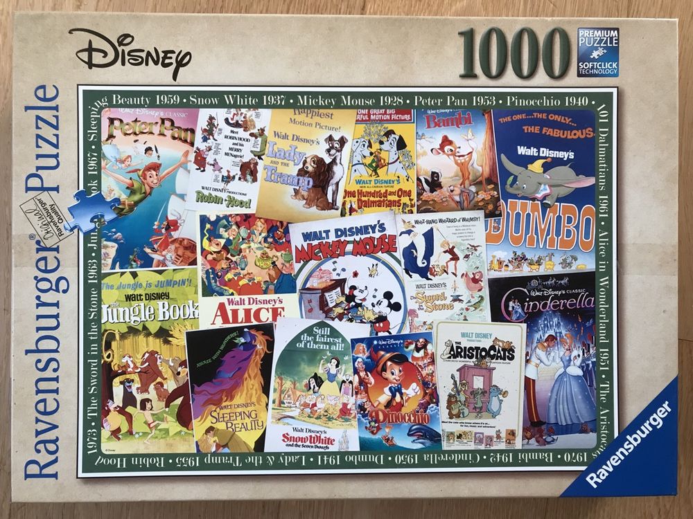 Puzzle Ravensburger Disney 1000 Teile Komplett (Gebraucht) in ...