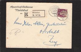 R-Brief Melchthal OW , Alpenhof=Bellevue , 5.Vlll.1927