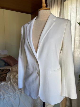 Damen Blazer Massimo Dutti Weiss, XS