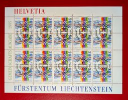 SCHWEIZ 886 LIECHTENSTEIN 1057 BOGEN BEIDE STEMPEL 1995 ET