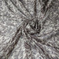 Designer Seide Paisley Lurex 1.50x1.40m bianco oro marrone