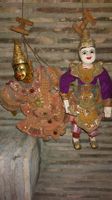 Marionetten Puppen Tradition Burma Myanmar Yokethé vergoldet