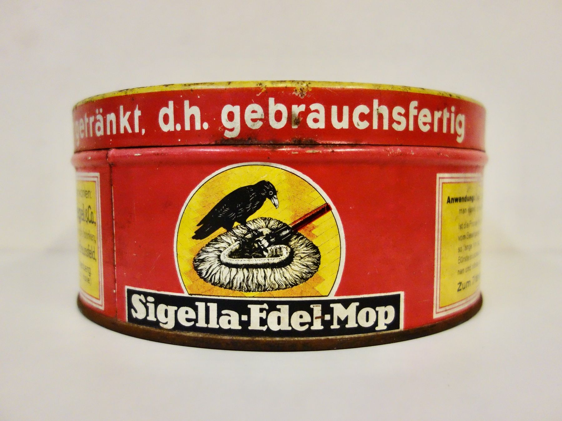 Tutte le decorazioni: alte Blechdose Dose Blech SIGELLA EDEL-MOP - D.R.G.M. – Usato da Kerzers venduto da bottlesandboxes 1