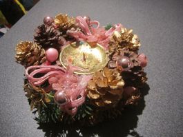 Weihnachts - Kerzenständer, verziert