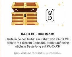 KA-EX.CH 30% Rabatt auf deine nächste Bestellung