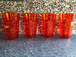 Glas KUNSTSTOFF Becher Wasserbecher Camping Picknick 4Stk