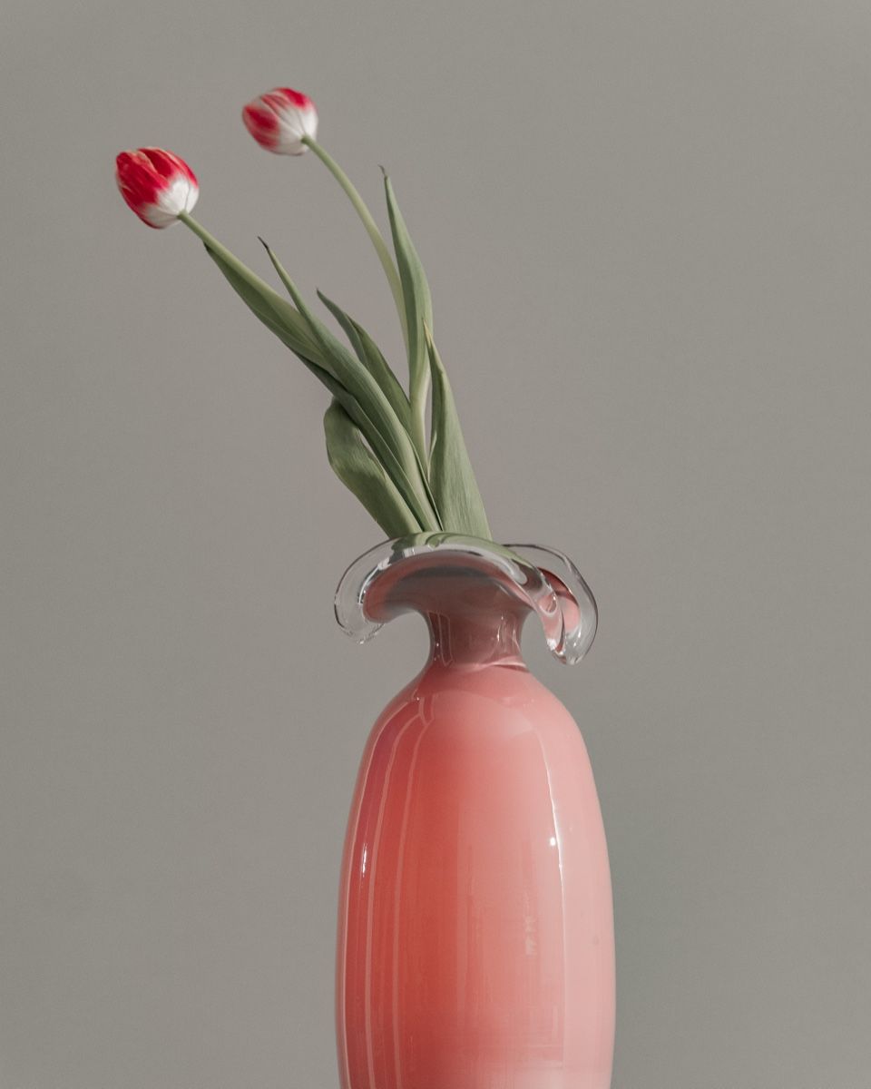 Murano Vasi & Recipienti: Rosa Murano Glas Vase – Usato da Zürich venduto da nojuma 1