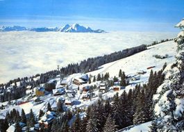 RIGI-KALTBAD Vitznau-Rigi-Bahn mit Pilatus und Nebelmeer