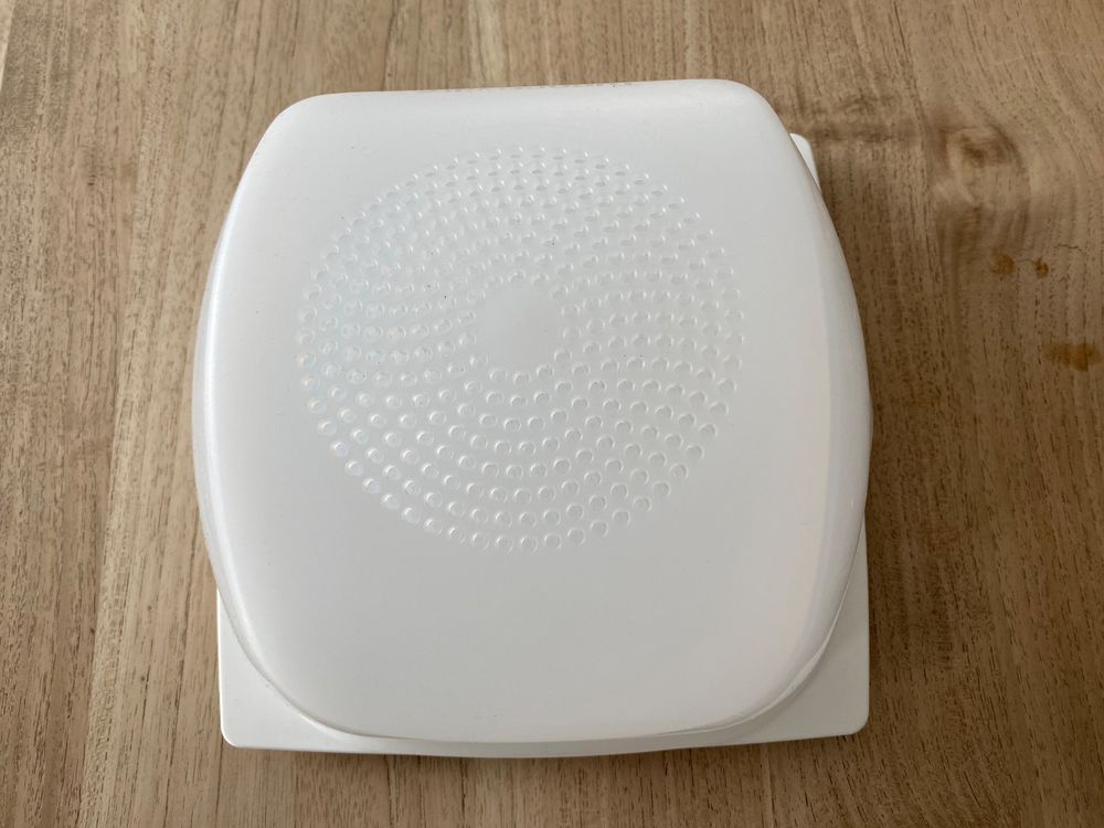 Boîte Tupperware Carrée Vintage, Beige, Avec Couvercle, Pour Fromage Ou Charcuterie