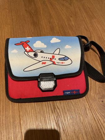 Rega Kindertasche Kindergartentasche Umhängetasche Flugzeug 