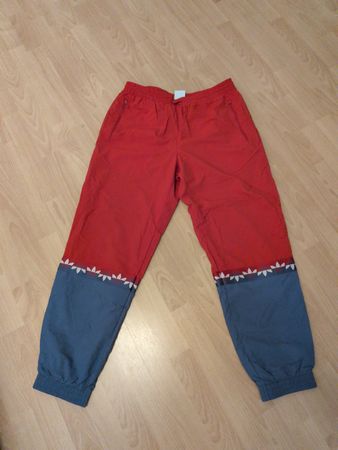 Adidas Trainingshose rot blau zweifarbig Grösse L