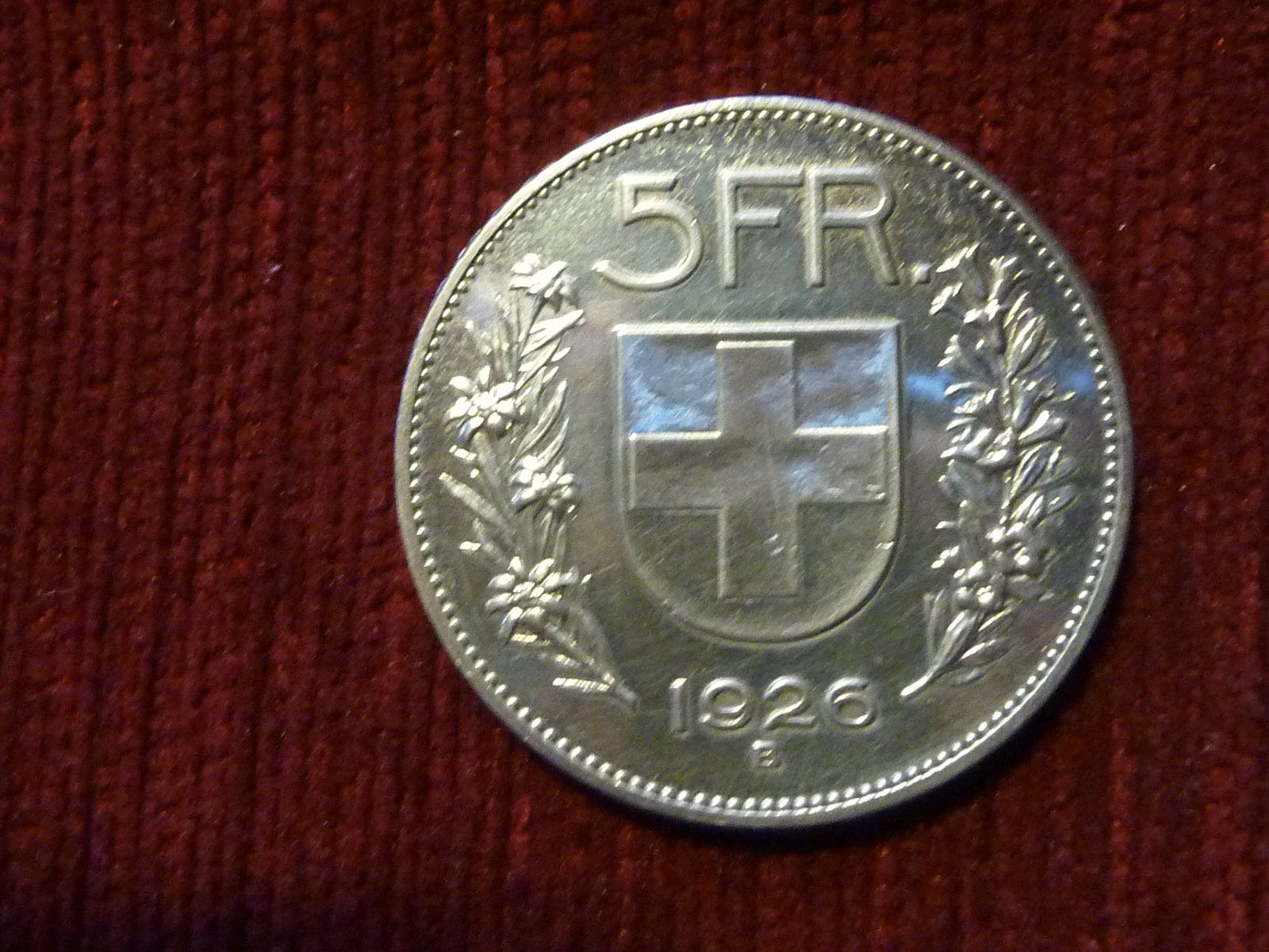 Tutti le monete: 5 Franken 1926 B ss – Usato da Altstätten SG venduto da Toscana1 3