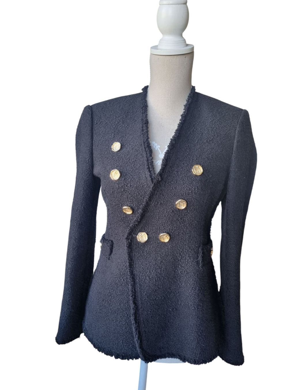 Zara Giacche: Tweedblazer schwarz von Zara Gr. 34 – Usato da Champlan venduto da acr_kkd5