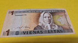 Seltene 1 Litas Banknote Litauen, Sammlerstück, Top 1994