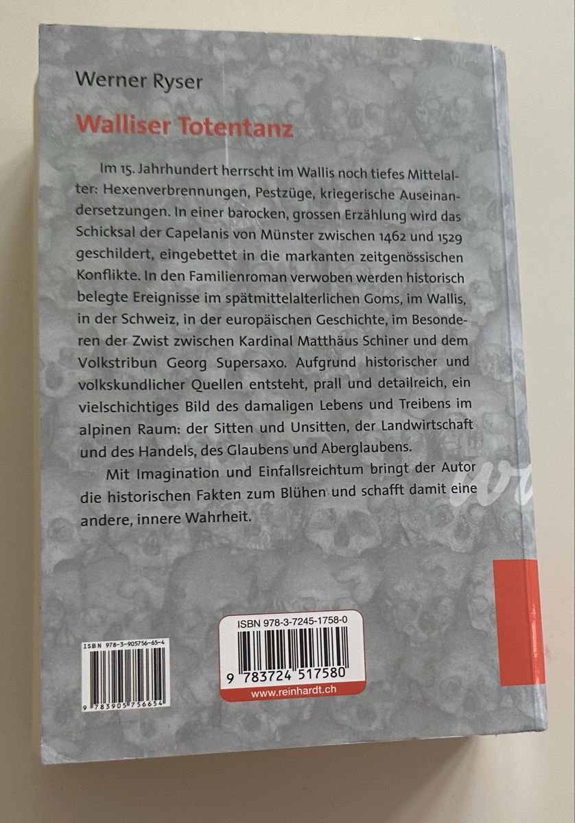 Bücher: Walliser Totentanz von Werner Ryser, gebunden – Gebraucht aus Crans-Montana von plainemorte 4
