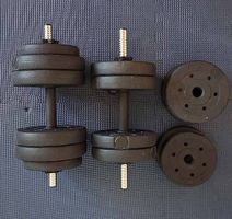 Kurzhantel-Set 29 kg mit 2 Hantelstangen