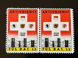 Soldatenmarke Füs Bat 23 ungestempelt 2er