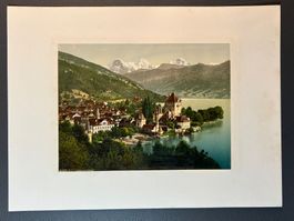 Oberhofen Antike Fotografie Foto Photochrom ca. 1890-1900.