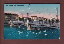 GENEVE - Pont du Mont Blanc - 1917