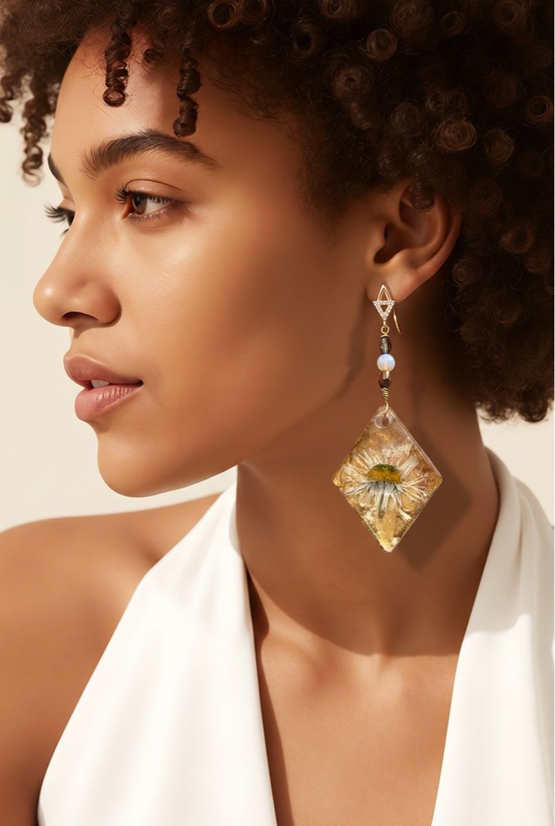 Orecchini pendenti & Orecchini a lobo: Butterblümchen, Opal Ohrringe NEU – Nuovo e nell'imballaggio originale da Basel venduto da Chili007