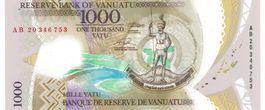 Vanuatu 1000 Vatu 2014 P-13 Polymer UNZ