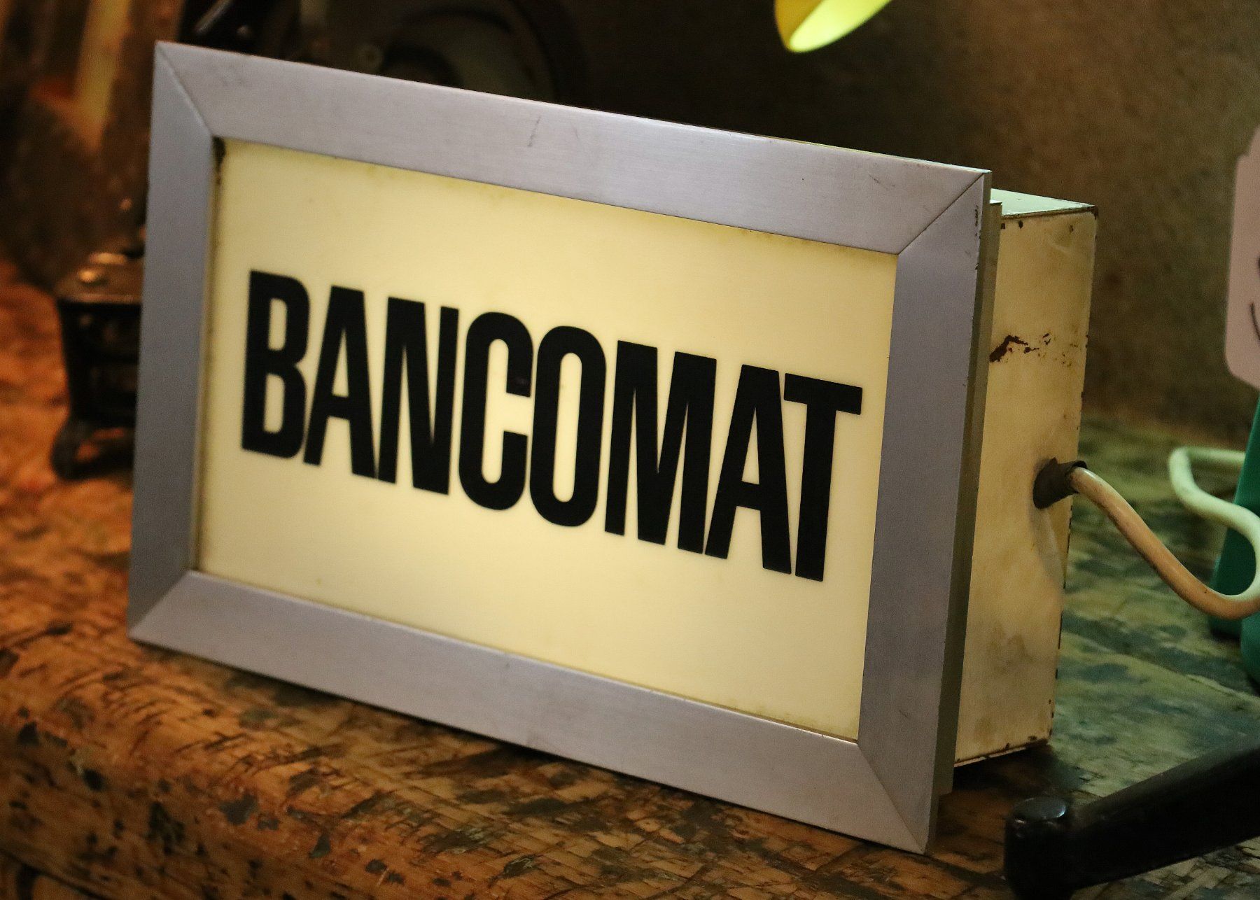 Lampade: Leuchtreklame, Leuchtkasten "Bancomat" – Usato da Birrwil venduto da brandschatz_birrwil 2