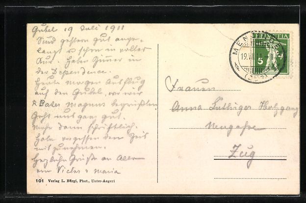 Cartoline postali: AK Gubel, Blick auf das Kloster, 1911 – Usato da Berlin venduto da bartko-reher 1
