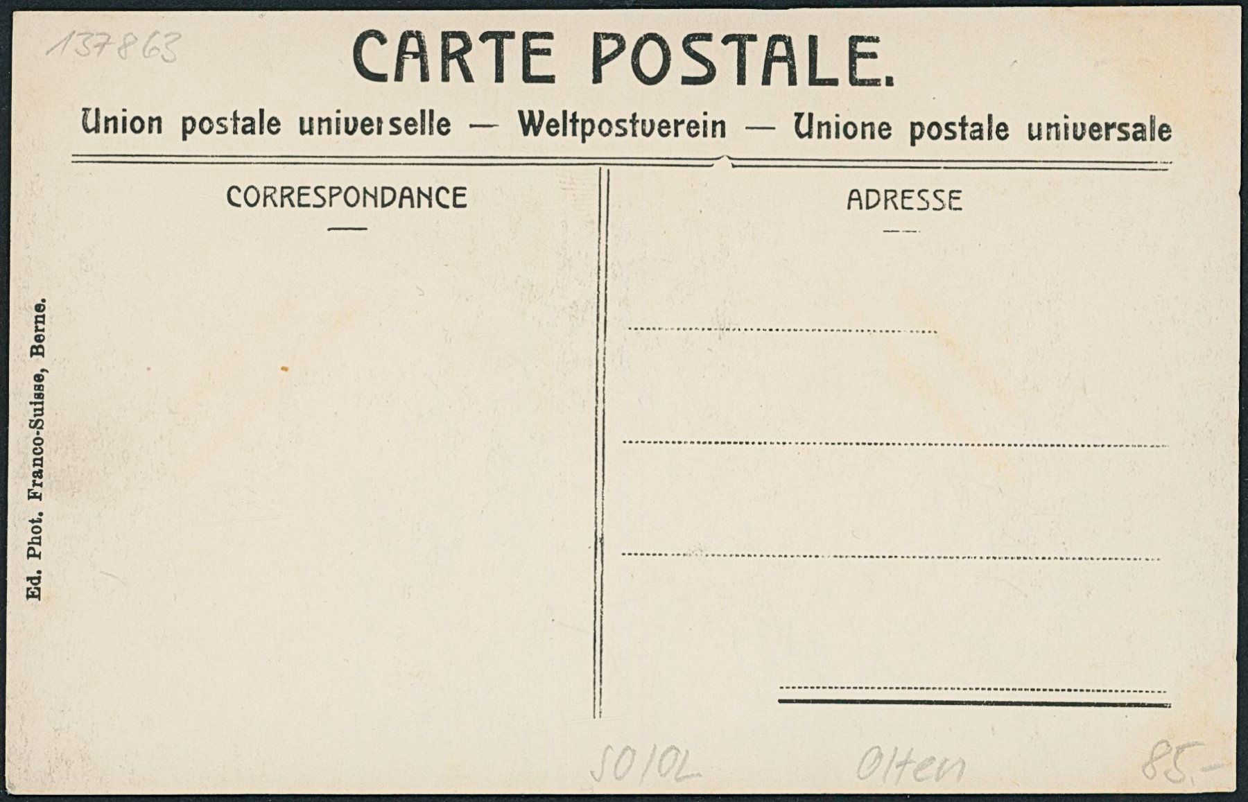 Cartoline postali: SO Olten – Nuovo (secondo la descrizione) da Schindellegi venduto da leecollect 1