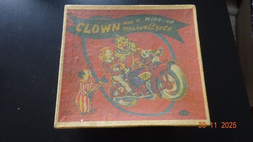Ancien Jeu De Tampons Cirque Clown – Boîte Métal Vintage, Jouet Ancien