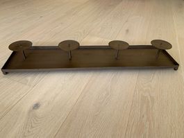 Kerzentablett, Kerzenhalter für 4 Kerzen, 80cm x 20cm x 10cm