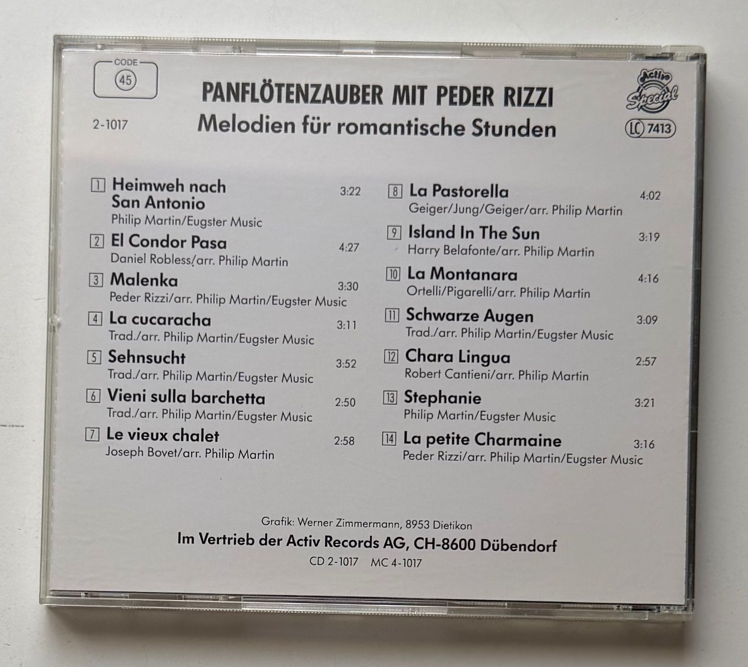 CD: Panflötenzauber / Peder Rizzi – Usato da Näfels venduto da rottabi 1