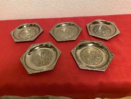5x Silber Untersetzer