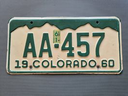 Autoschild Colorado 1960 USA Blechschild AA 457 gebraucht