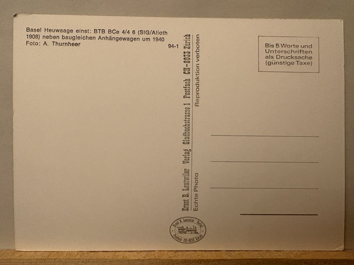 Cartes postales: Tram Strassenbahn Basel Heuwaage 1908 – D'occasion à Rümlang par Kartenpost1 1