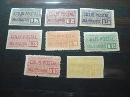 Frankreich, alte Marken Colis Postal *, gez.  + ungezähnt