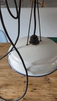Vintage Emaille Lampe, Top Zustand