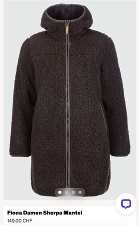 Damen Sherpa Mantel Fiona braun mit Kapuze, neuwertig 