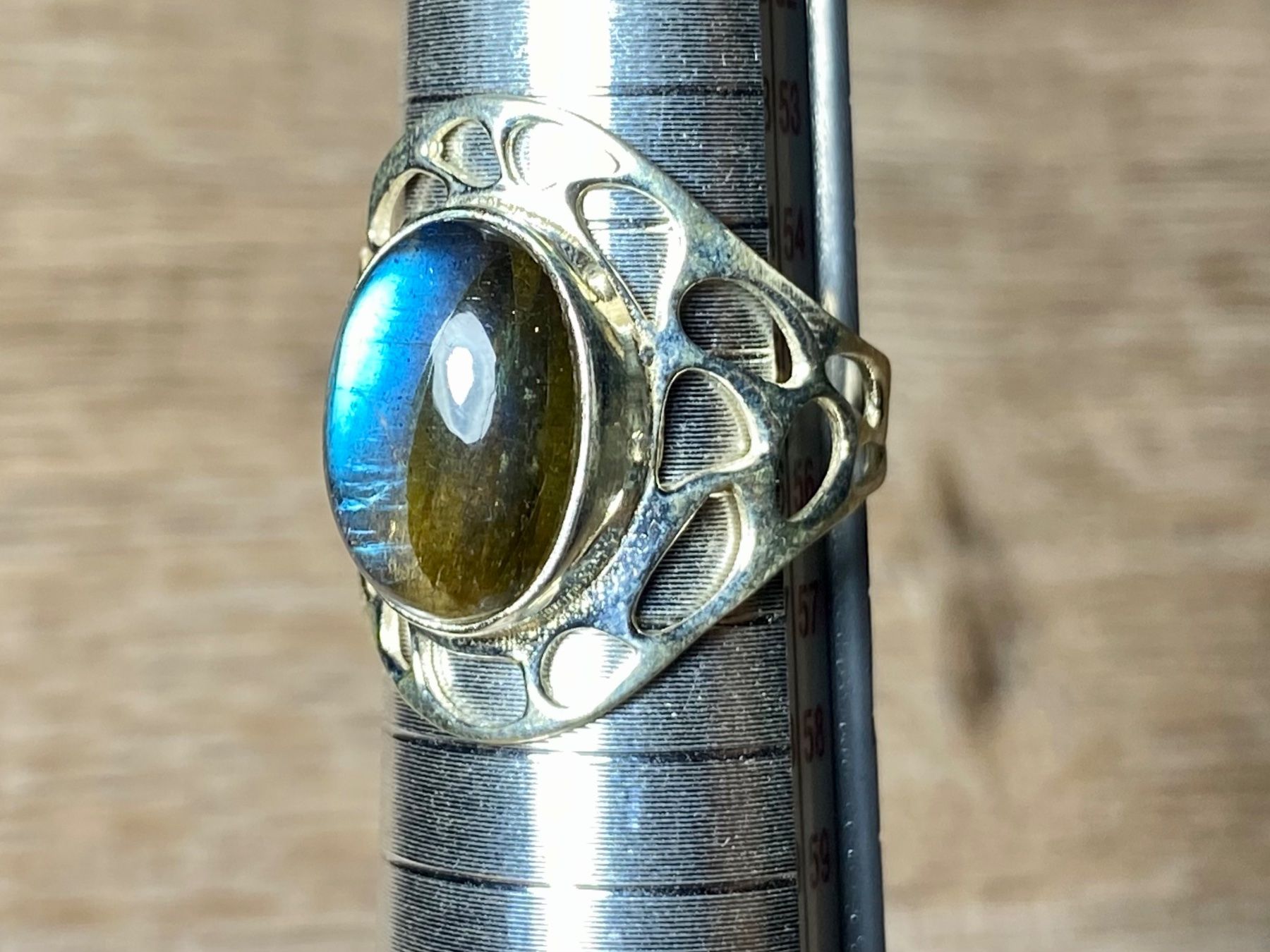Ringe: Moderner Silber Ring mit natürlichem Labradorit – Neu und originalverpackt aus Laax von Kiki_Kingdom3 4