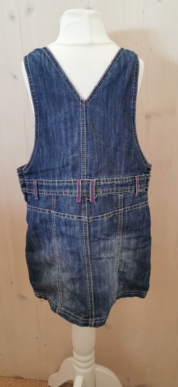 Vestiti & Gonne: Latzkleid Jeans mit Blumen Grösse 128 – Usato da Langendorf venduto da Laedi6 3