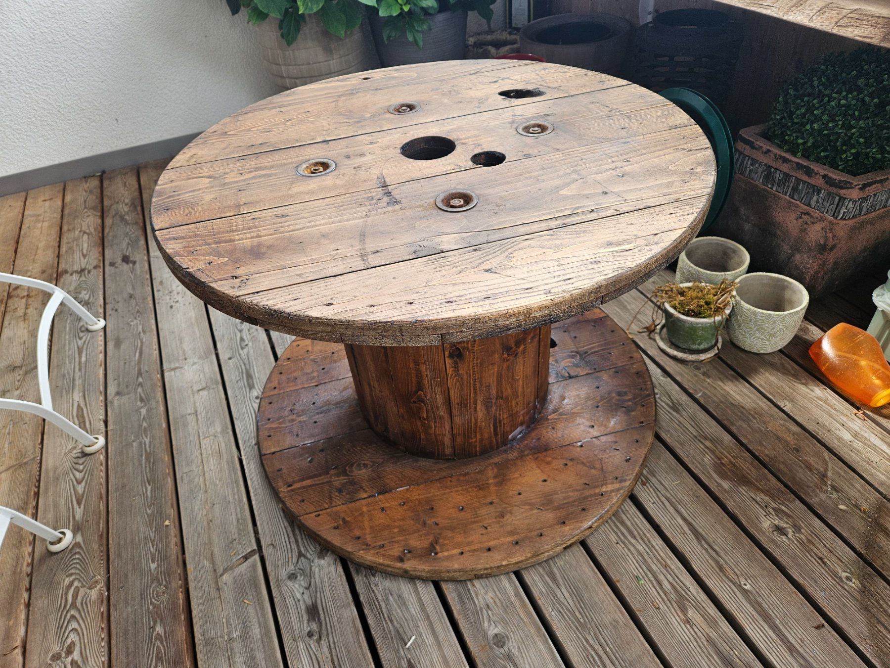 Articoli in legno: Bobine Holz - gut erhalten - 79cm Durchmesser, 54 hoch/breit – Usato da Forch venduto da dpg208 1