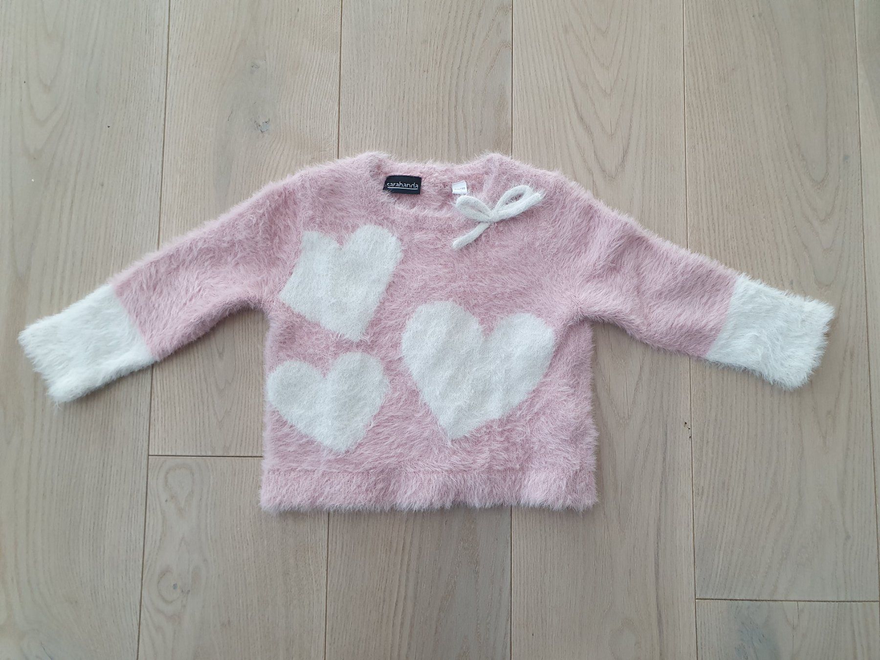 Pullover & Sweatshirts: NWT Mädchenpulli, Rosa mit Herzchen,Saraband GR 86/18 Monate – Gebraucht aus Baden von gme_x9g2